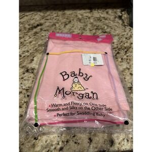 Vintage Baby Morgan Waffle Receiving Blanket pink 30 X 36"Cotton USA NEW